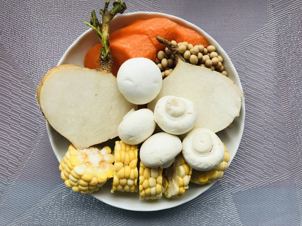 Jicama, Corn and Vegetable Soup