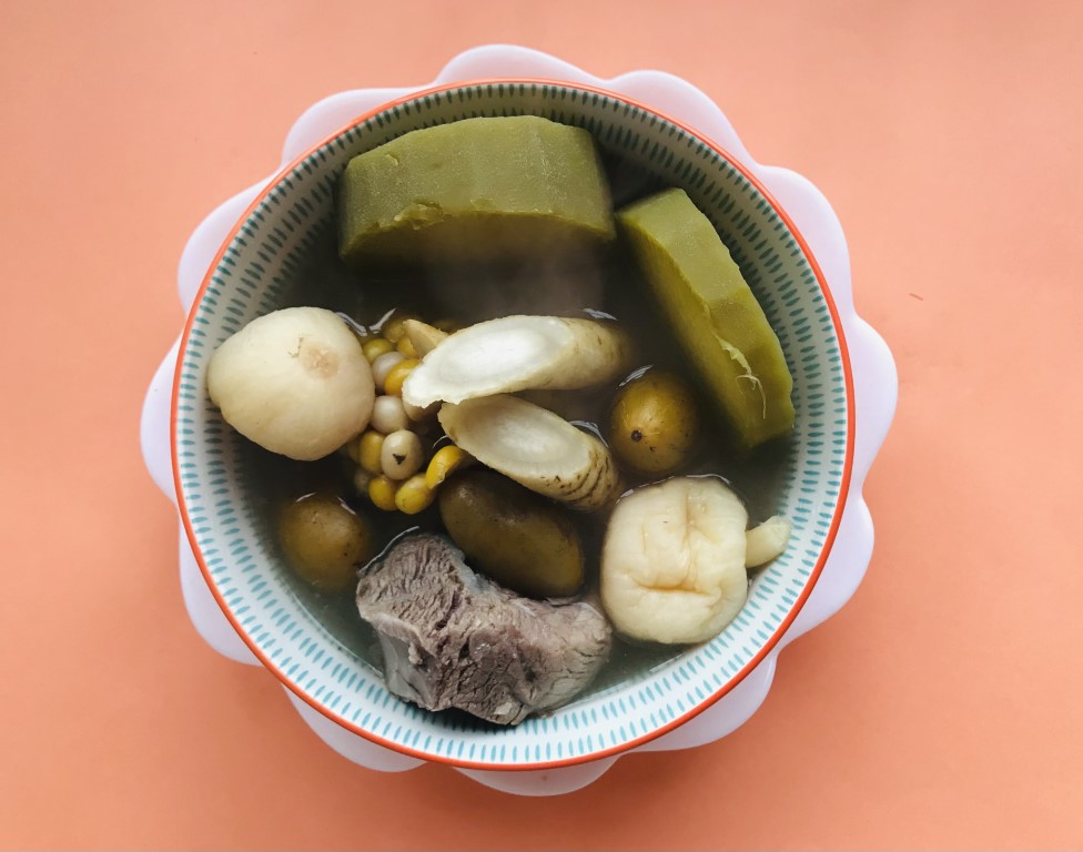 Fresh Burdock, Green Radish and Chinese Olive Pork Rib Soup