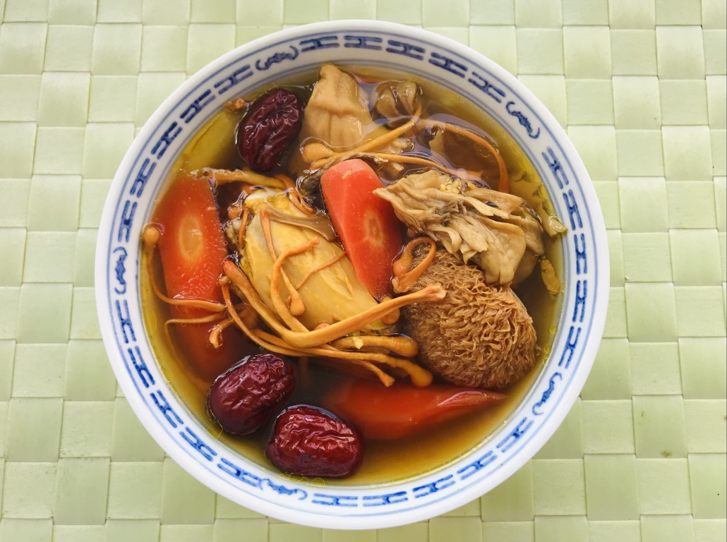 Maitake, Lion's Mane Mushroom and Cordyceps Flower Chicken Soup