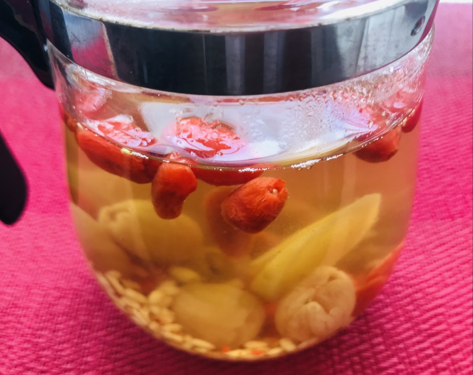 Longan, Goji, Ginger and Roasted Brown Rice Tea