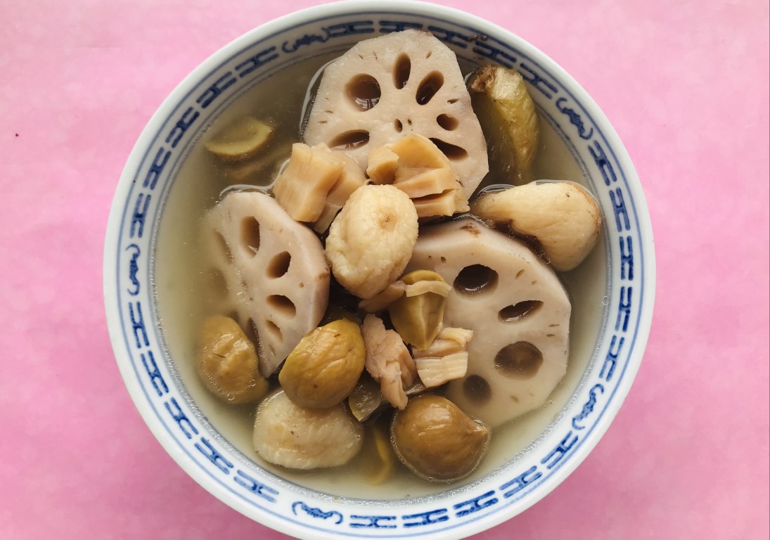 Lotus Root, Chestnut, Fig and Dried Scallop Soup