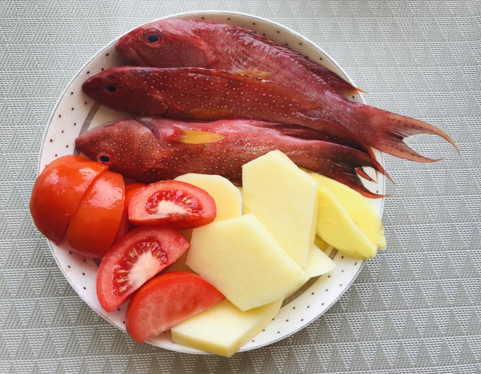 Tomato, Potato and Sea-Fish Soup