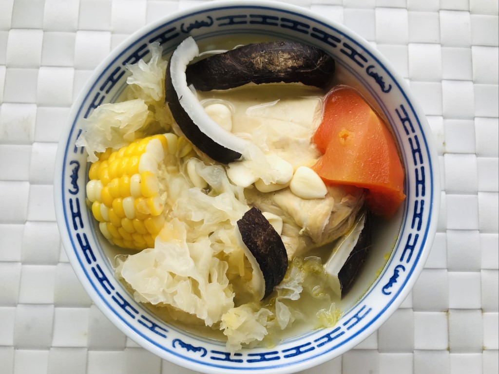 Papaya, Coconut, Snow Fungus and Chicken-Breast Soup