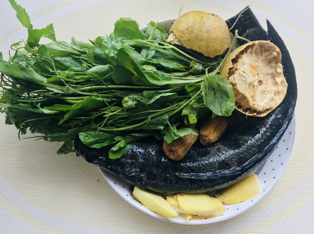Watercress Monk-Fruit Snakehead Soup