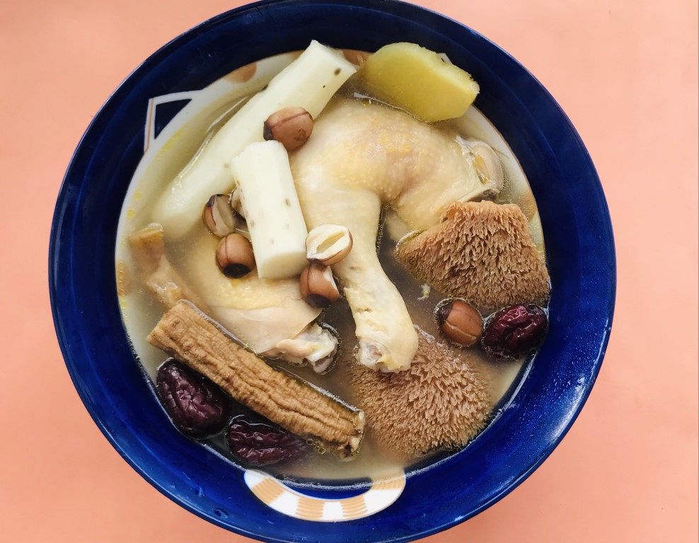 Lion's Mane, Fresh Yam & Codonopsis Chicken Soup