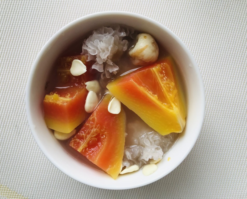 Green Papaya, Snow Fungus, Almond and Fig Soup