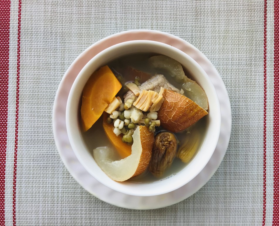 Old Cucumber, Mung Bean, Job's Tears & Dried Scallop Soup
