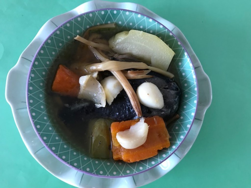 Chayote, Daylily, Lily Bulb and Silkie Chicken Soup