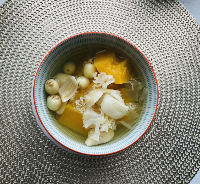 Papaya, Snow Fungus & Lily Bulb Dessert Soup