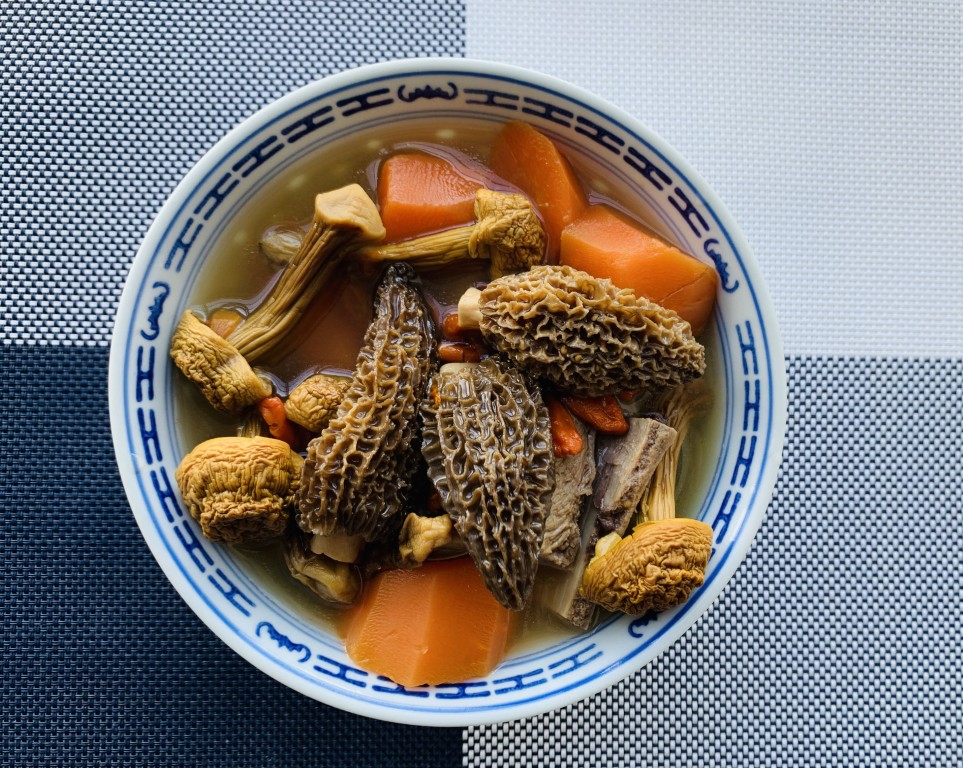 Morel, Agaricus blazei, Goji and Pork Rib Soup