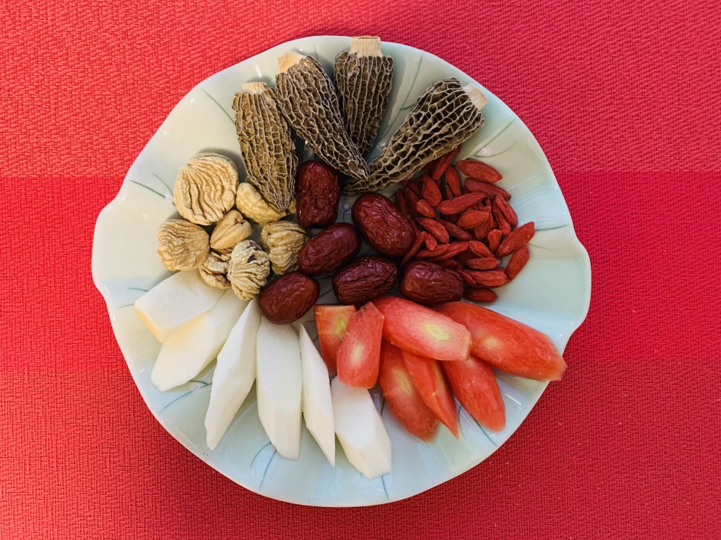 Fresh Chinese Yam, Goji, Chestnut and Morel Soup