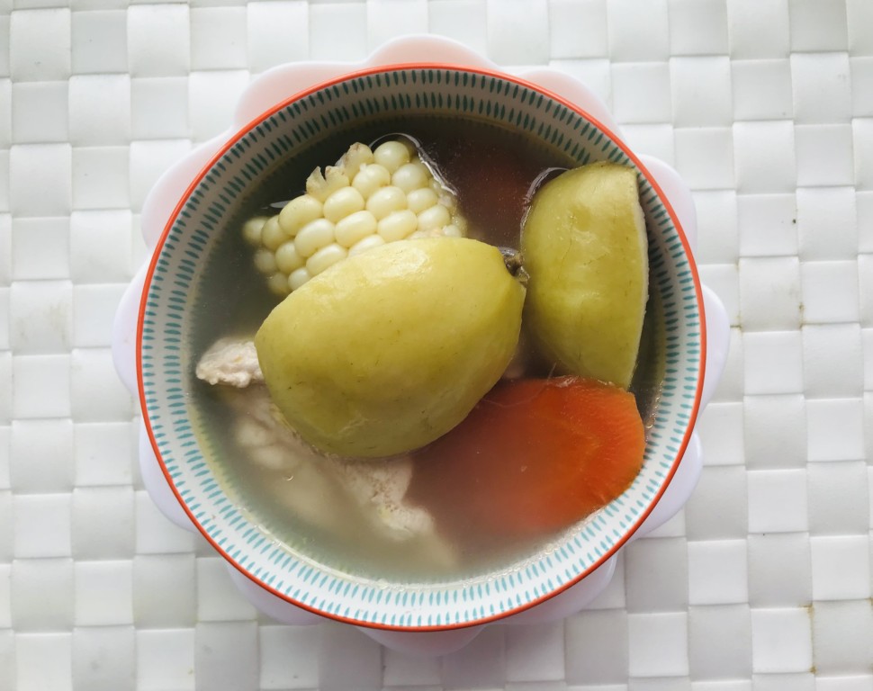 Guava, Carrot and Corn Soup