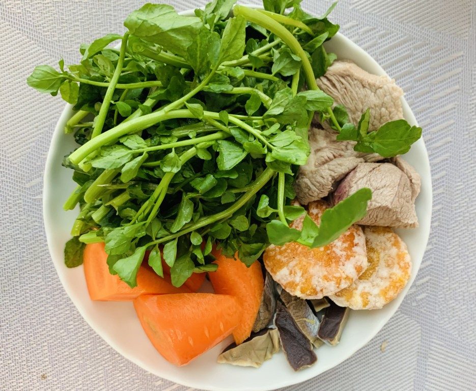 Watercress, Preserved Kumquat, Dried Duck Gizzard and Pork Shank Soup