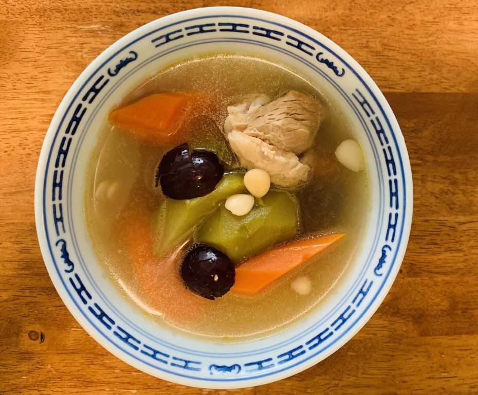 Chayote, Almond and Pork Shank Soup