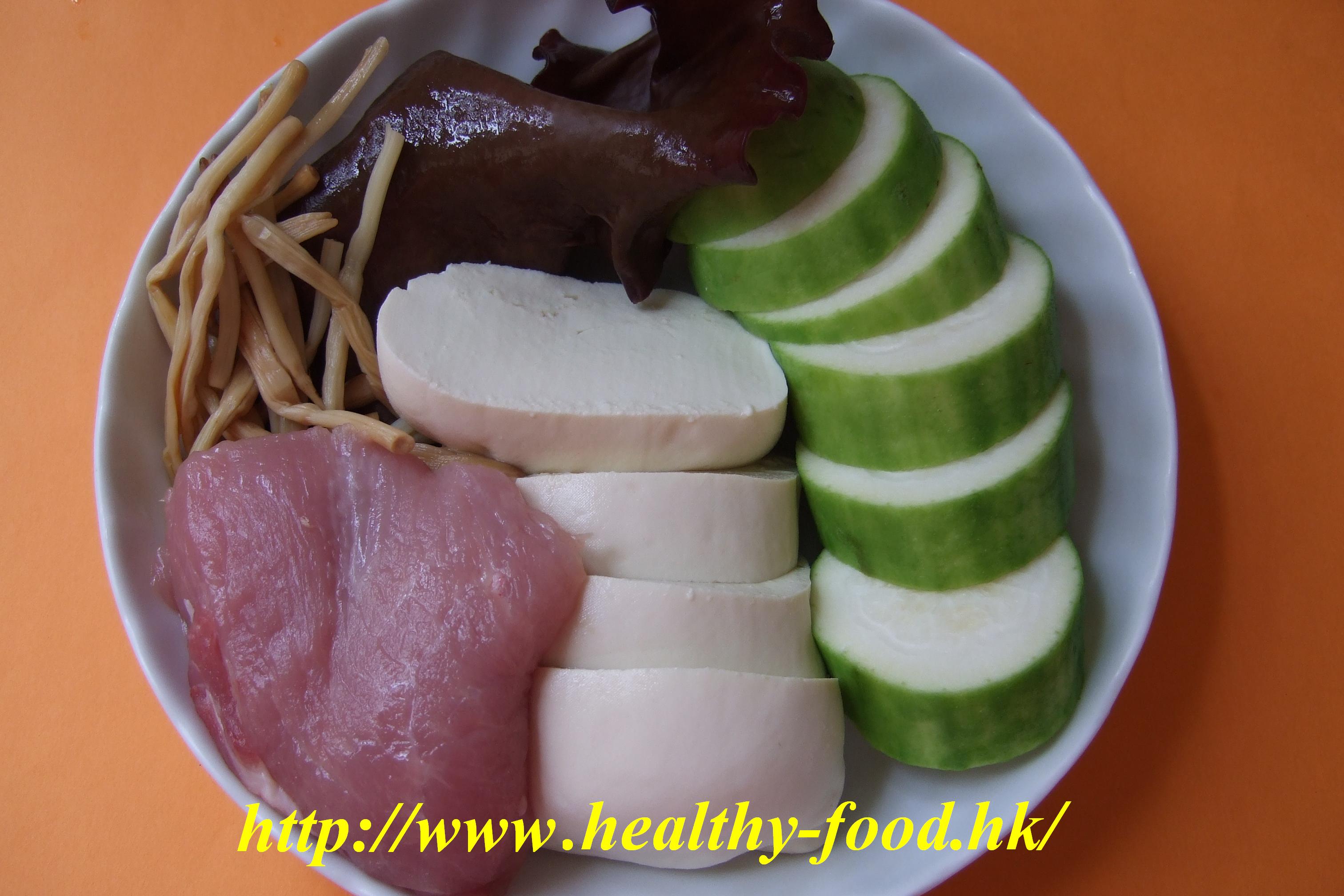 Golden Needle, Wood Ear, Tofu and Hairy Gourd Soup