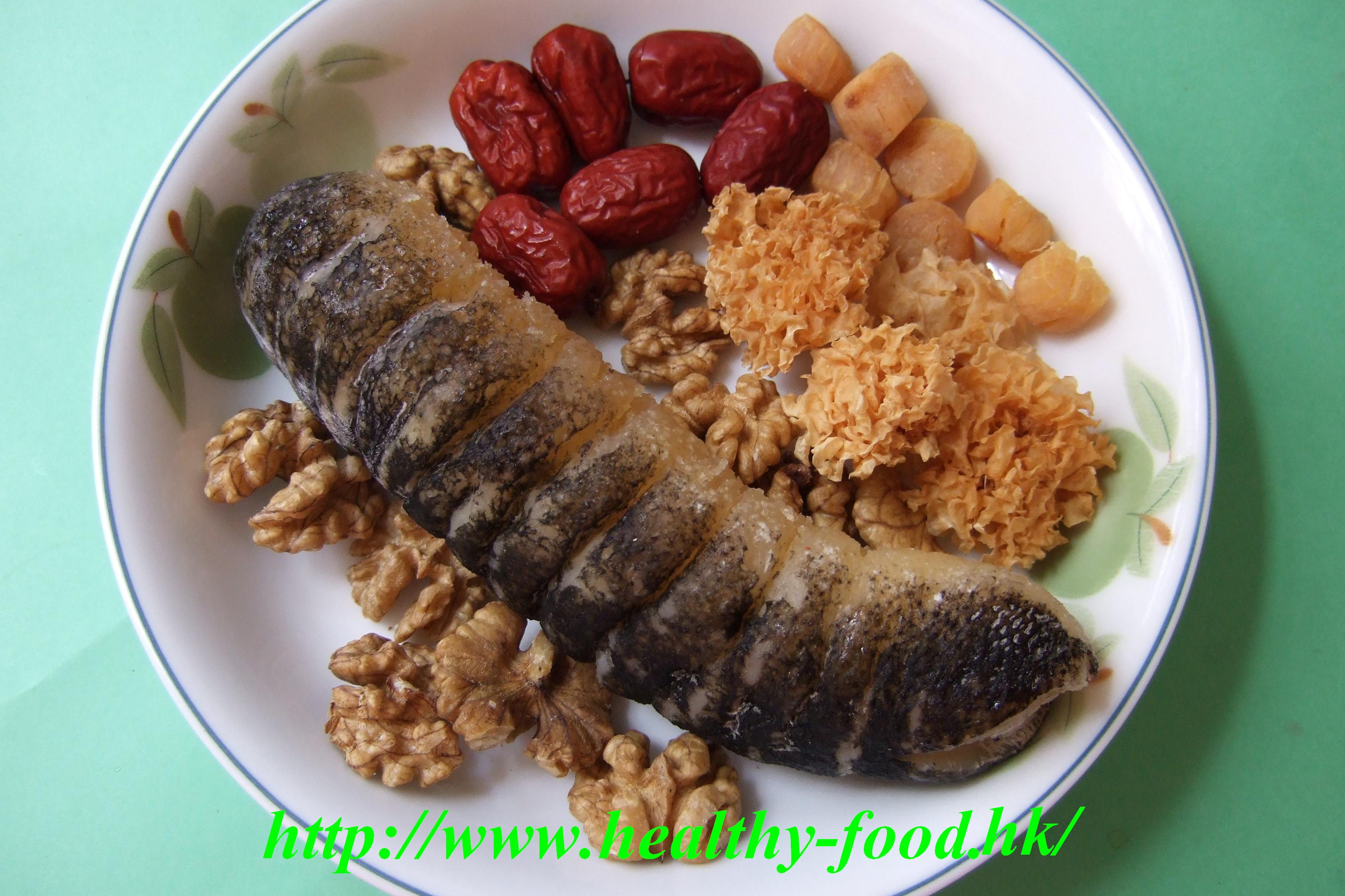 Snow Fungus, Walnut and Sea-Cucumber Double-Boiled Tonic