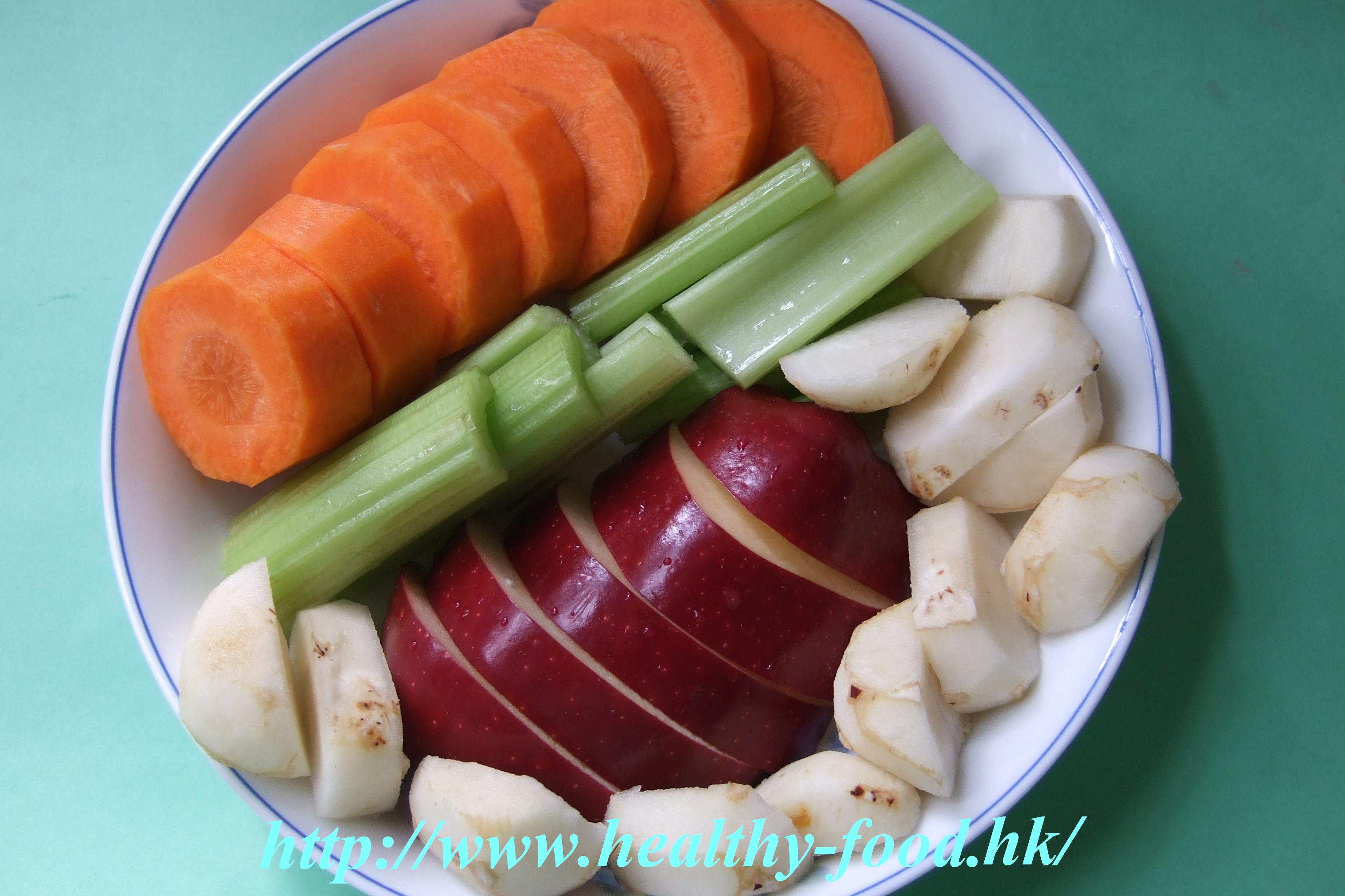 Celery, Water Chestnut, Apple and Carrot Soup