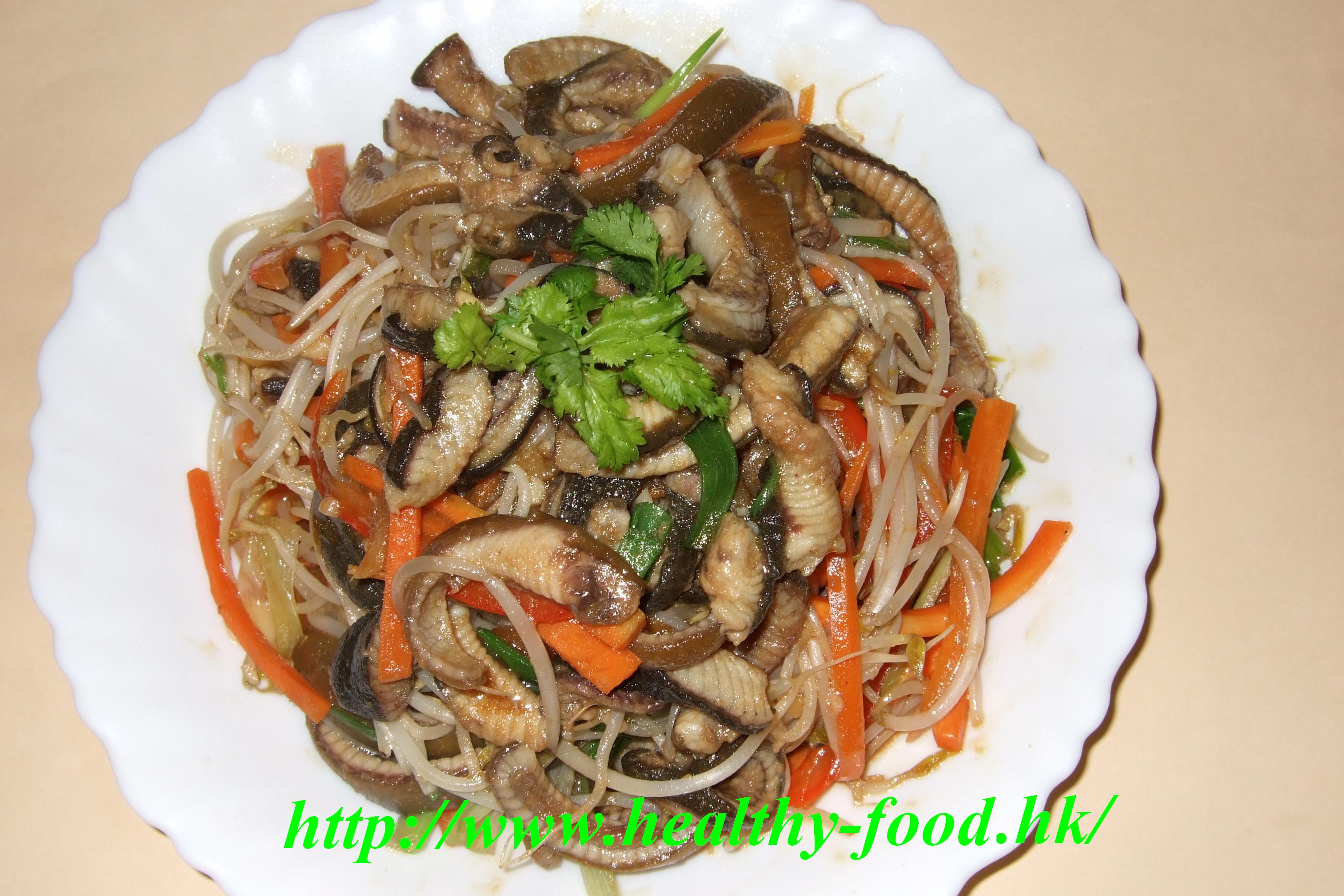 Bean Sprout Stir-Fried Eel Strips