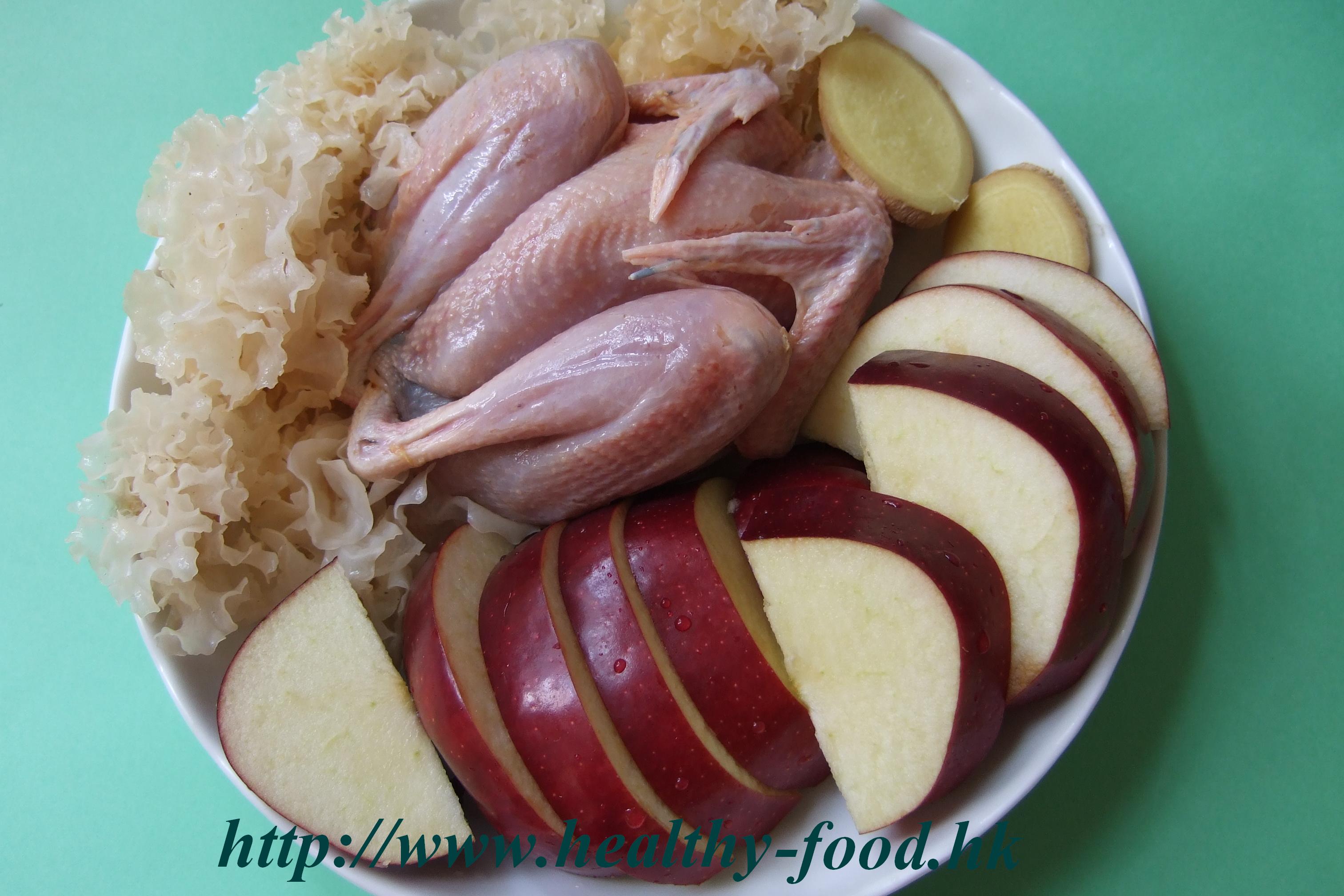 Apple, Snow Fungus and Partridge Soup