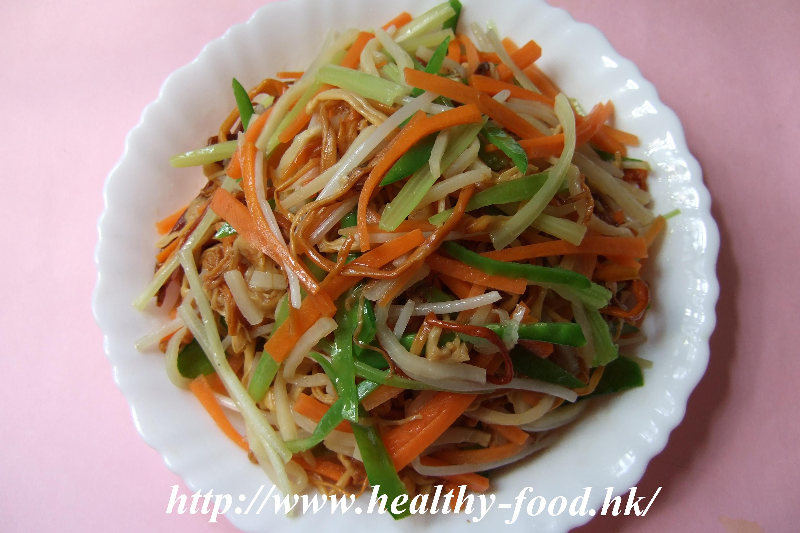 Rainbow Shredded Vegetable Stir-Fry