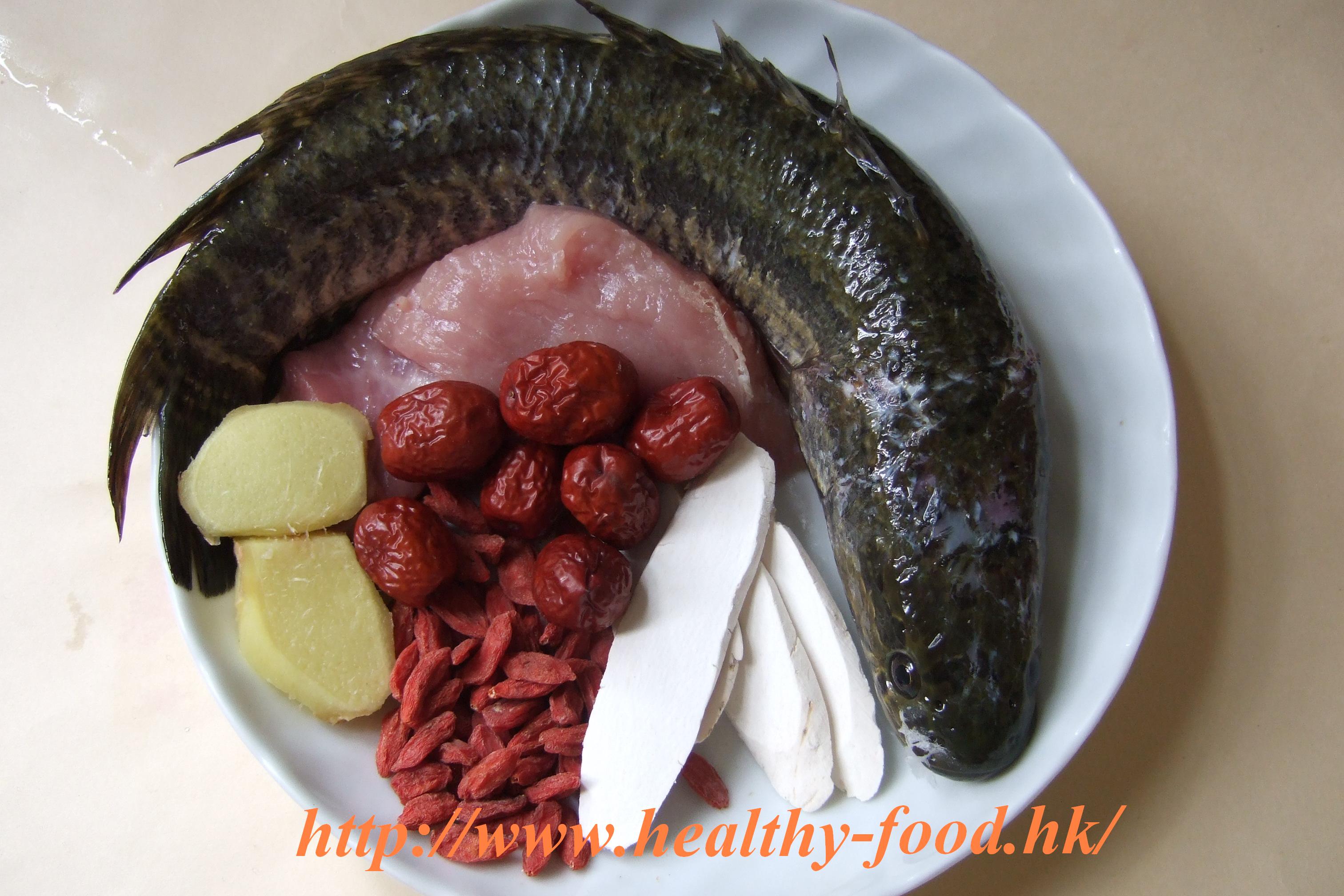 Snakehead Fish Soup with Chinese Yam, Goji and Red Dates