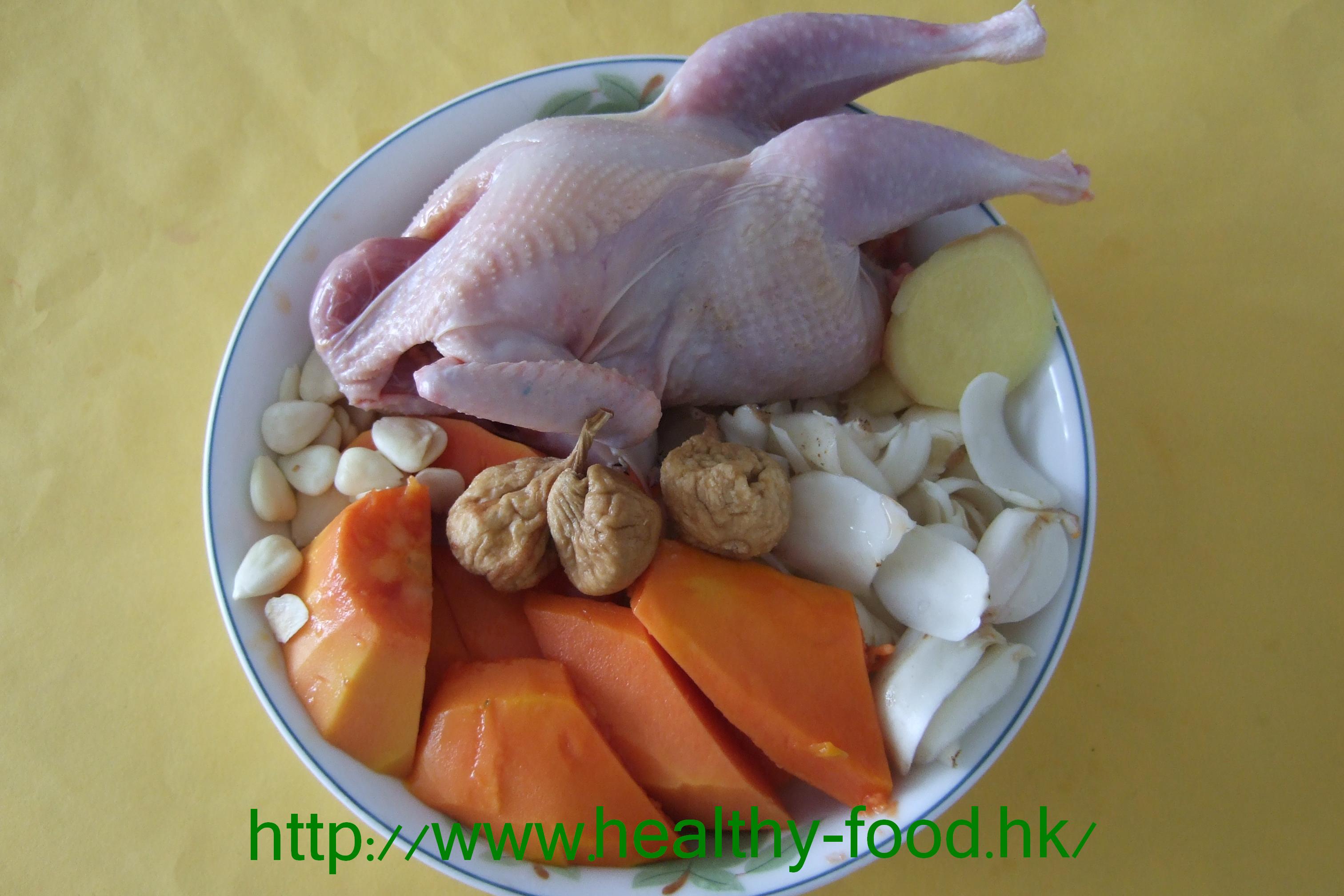 Partridge, Papaya and Fresh Lily Bulb Soup