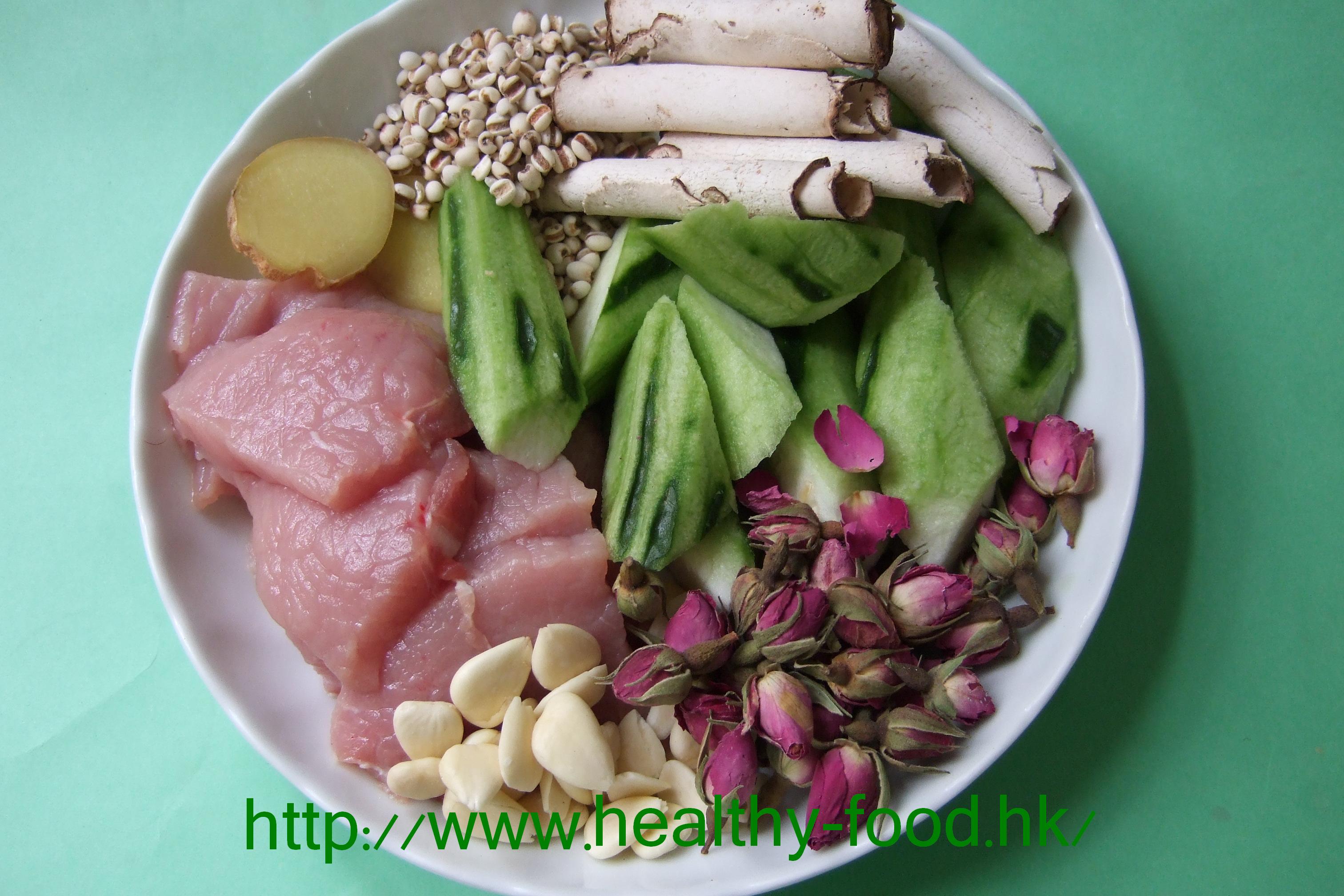 Rose, Luffa and Poria Soup