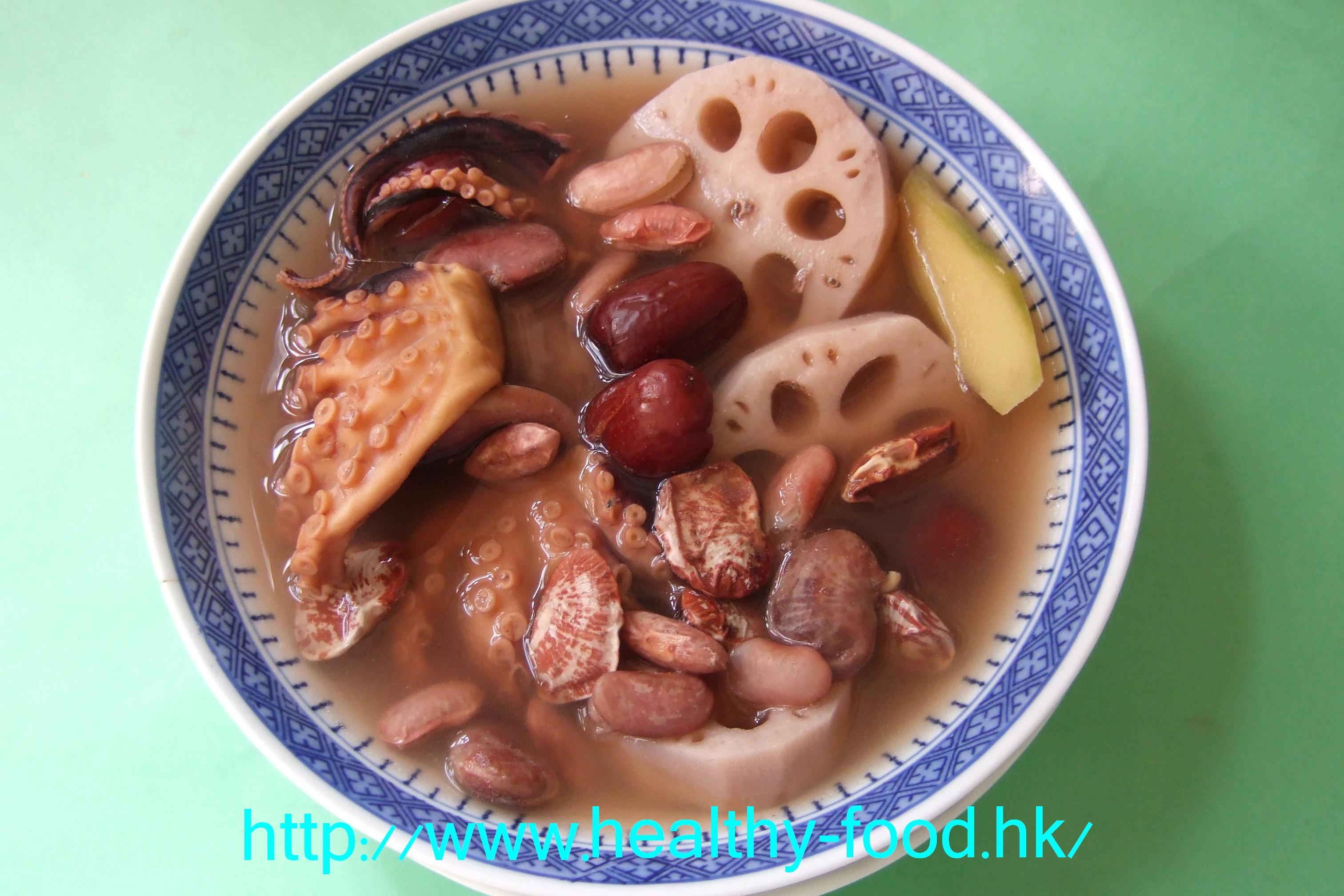 Lotus Root, Octopus & Bean Soup