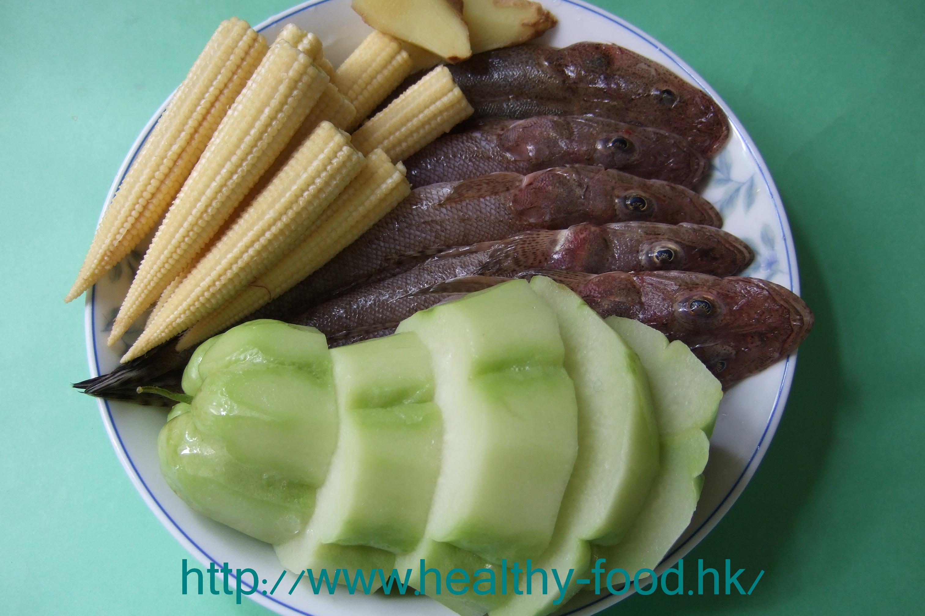 Baby Corn, Chayote and Fresh Fish Soup
