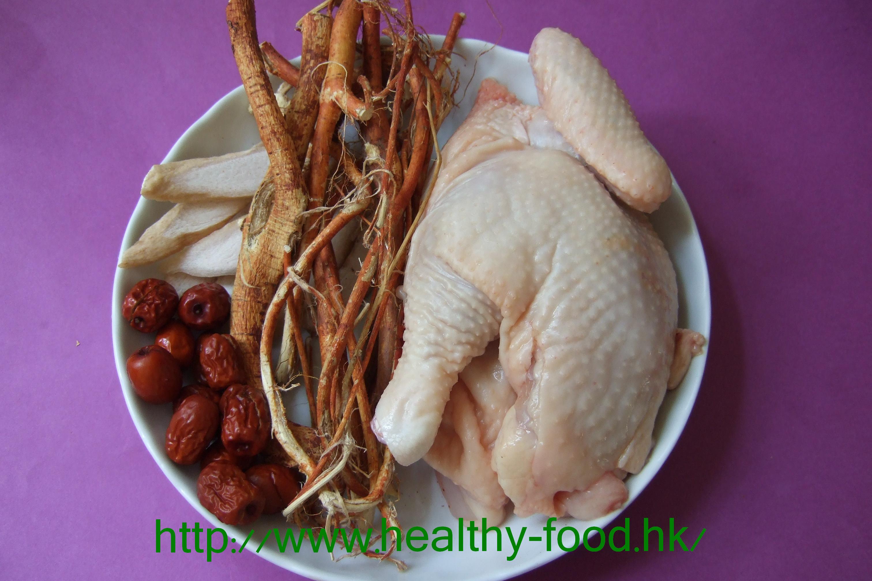 Five-Finger Fig Root, Chinese Yam and Free-Range Chicken Soup