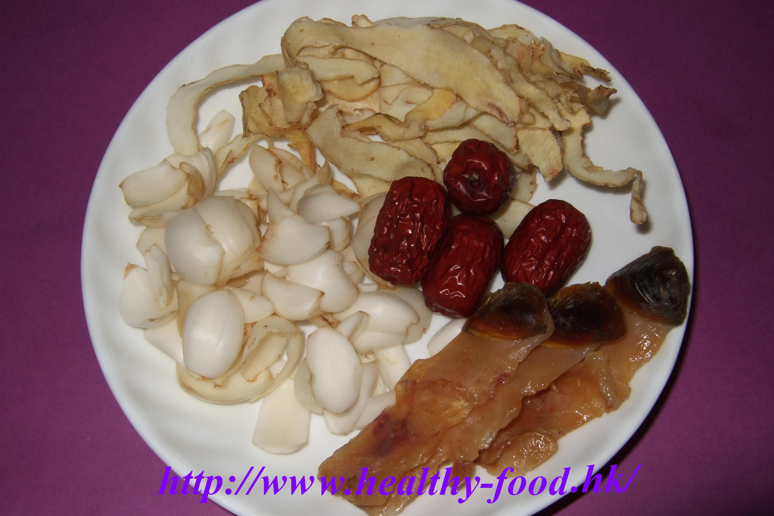 Lily Bulb Polygonatum Dried-Conch Soup (bai he yu zhu xiang luo gan tang)