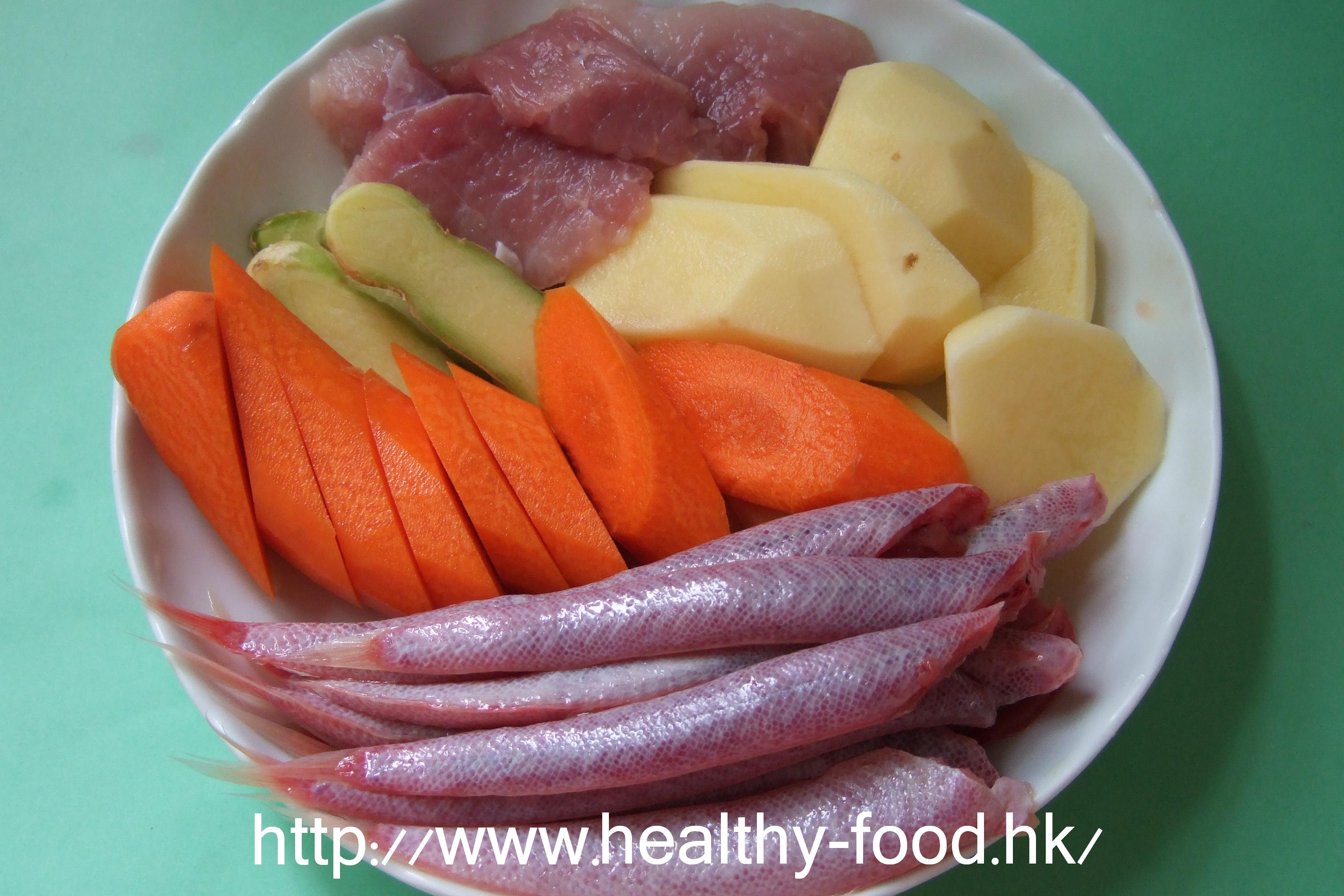 Carrot, Potato and Fresh Fish Soup