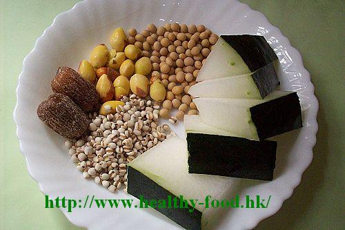 Winter Melon, Soybean, Ginkgo and Job's Tears Soup