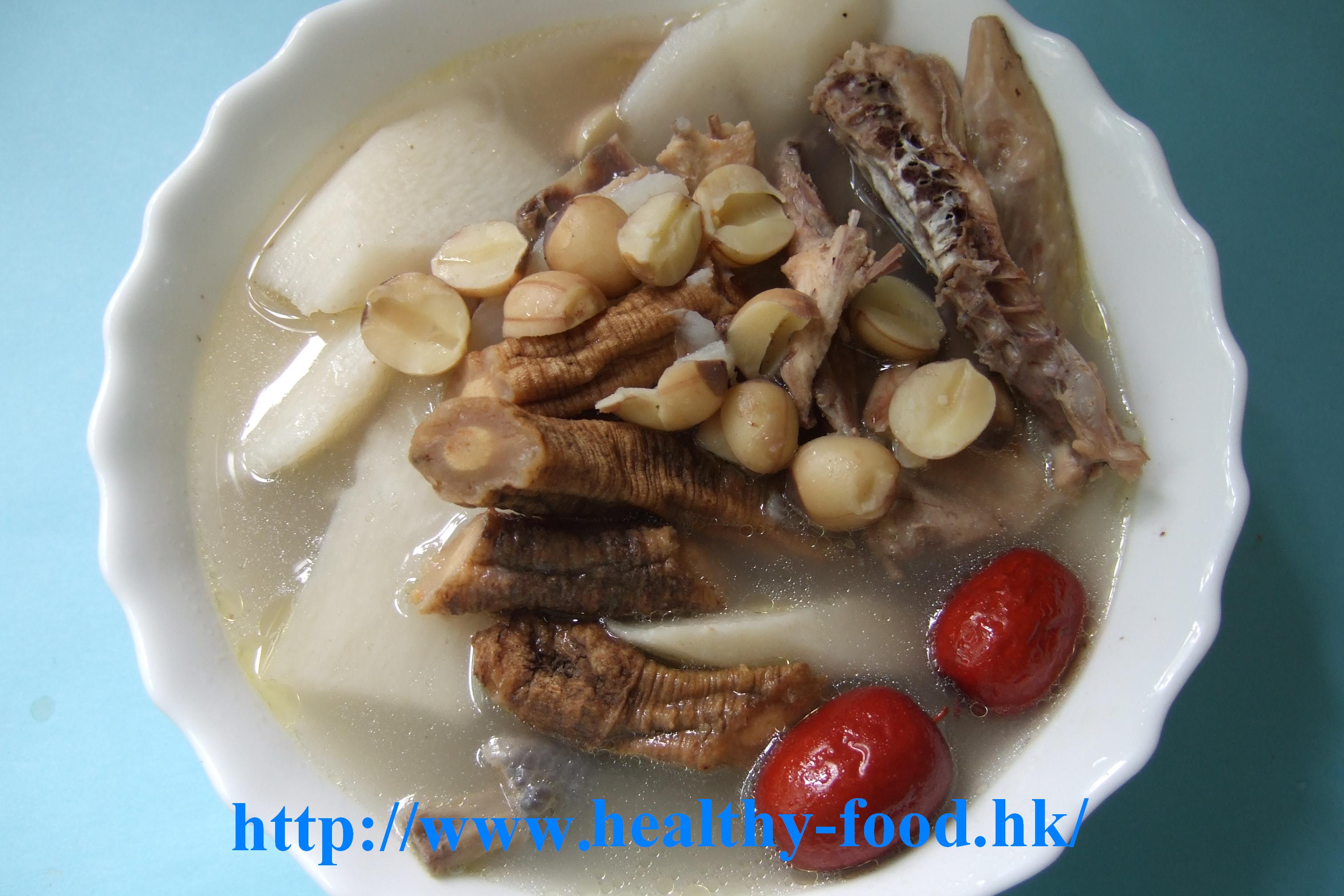 Fresh Yam, Lotus Seed and Codonopsis Chicken Soup
