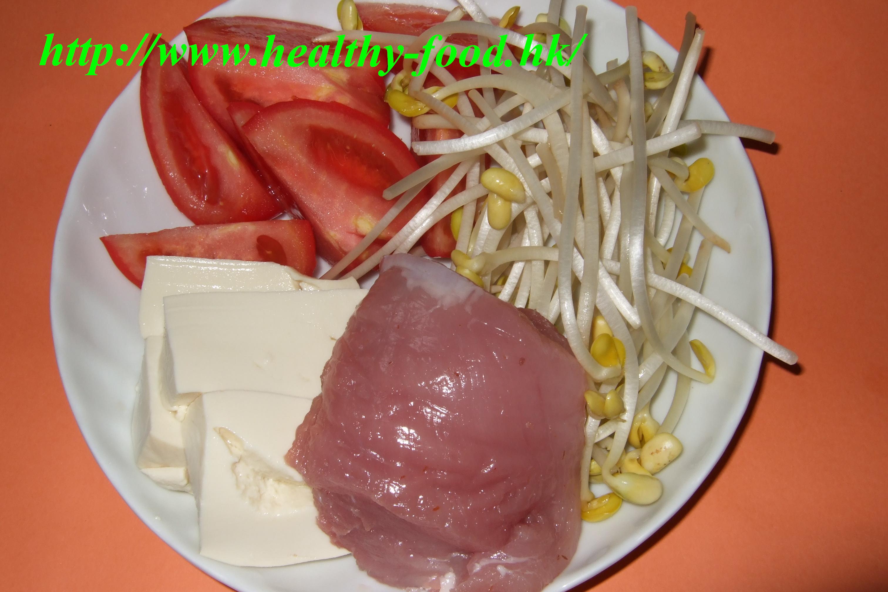 Soybean Sprout, Tomato & Tofu Soup