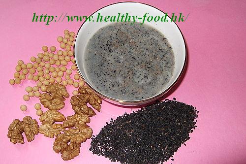 Soy Milk, Walnut and Black Sesame Paste