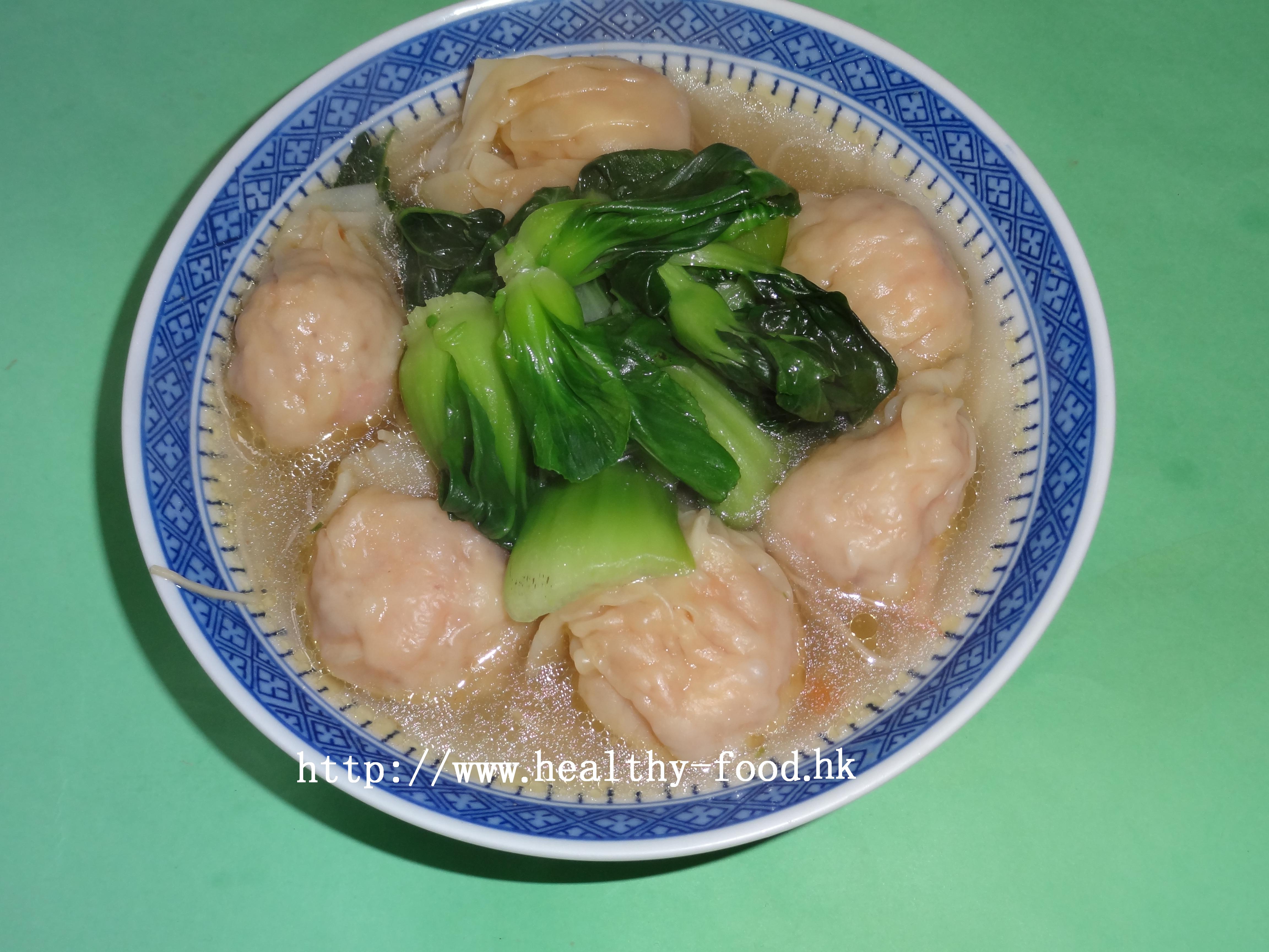 Cantonese Shrimp Wonton and Shanghai Watercress Wonton