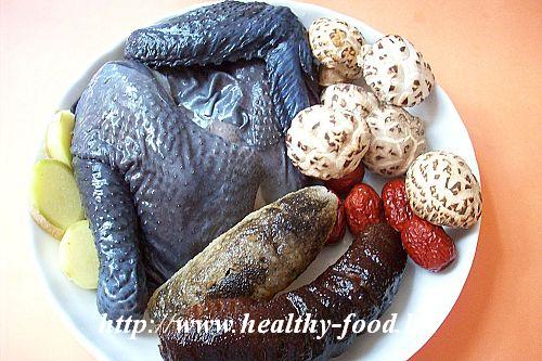 Shiitake, Sea Cucumber and Silkie Chicken Soup