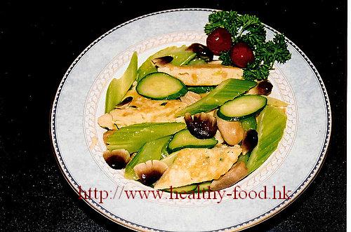 Celery, Cucumber and Fish Cake Stir-Fry