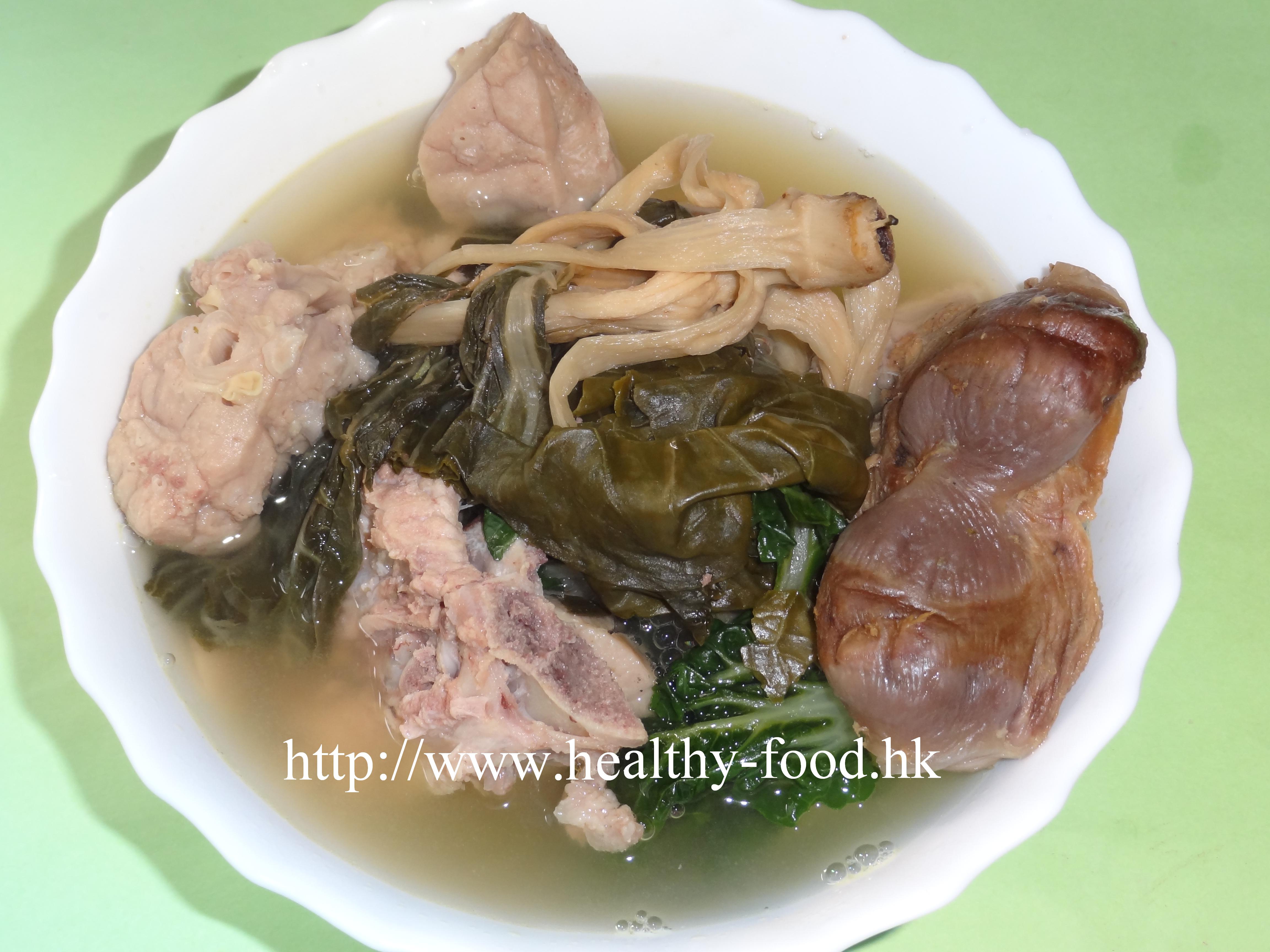 Dried Cabbage, Duck Gizzard and Pork Lung Soup