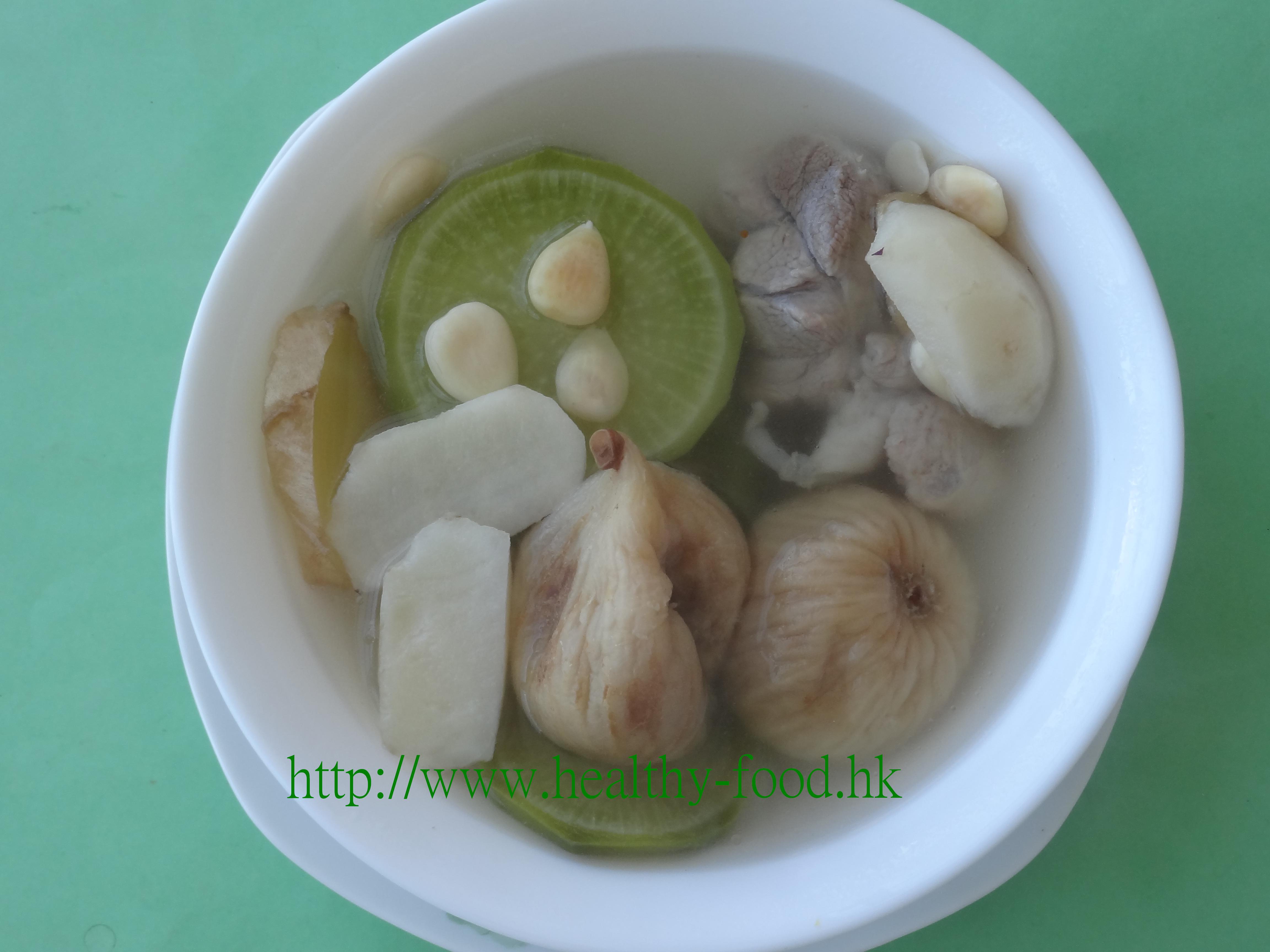Green Radish, Water Chestnut, Fig and Pork Shin Soup