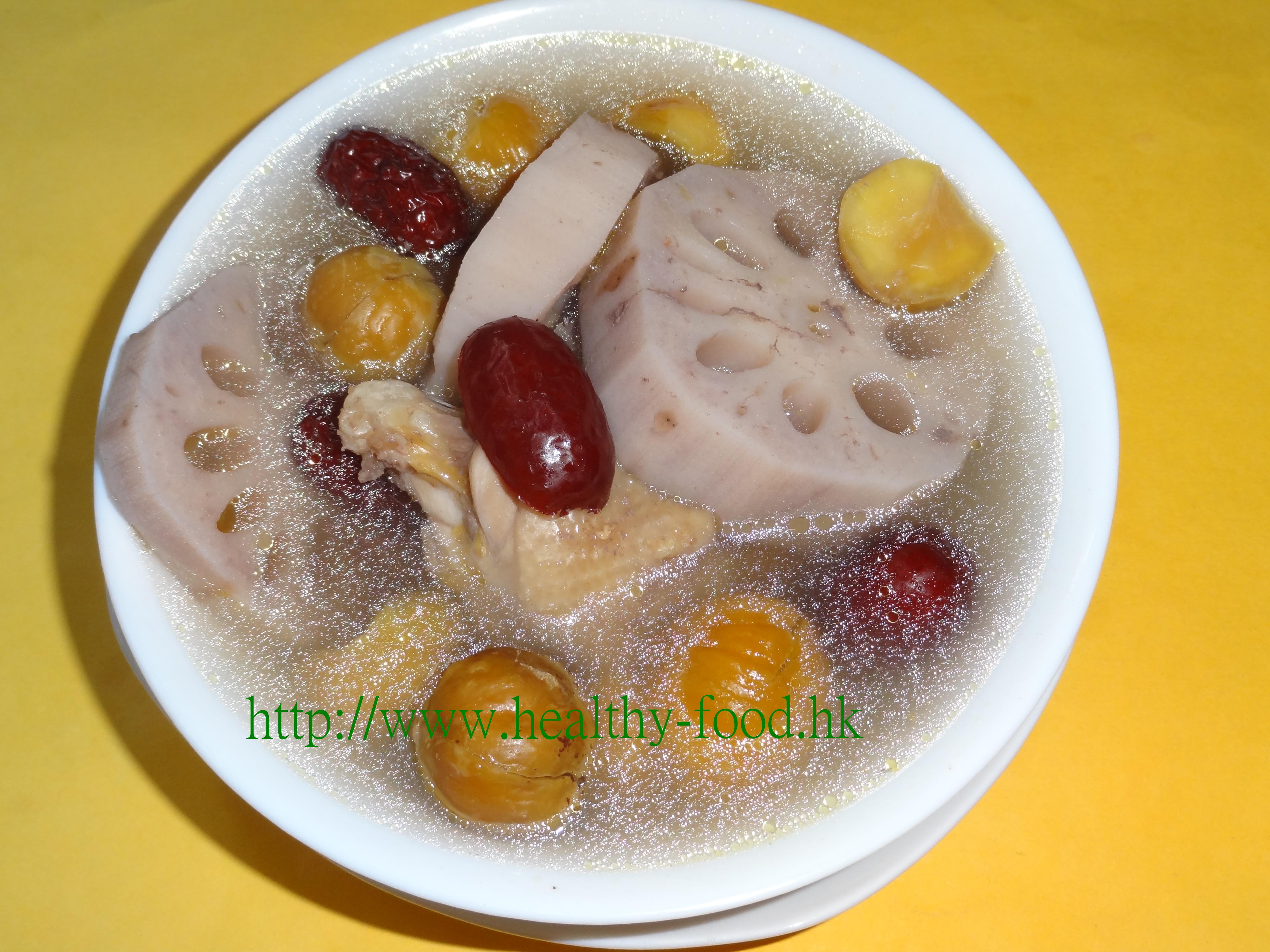 Lotus Root, Chestnut and Free-Range Chicken Soup