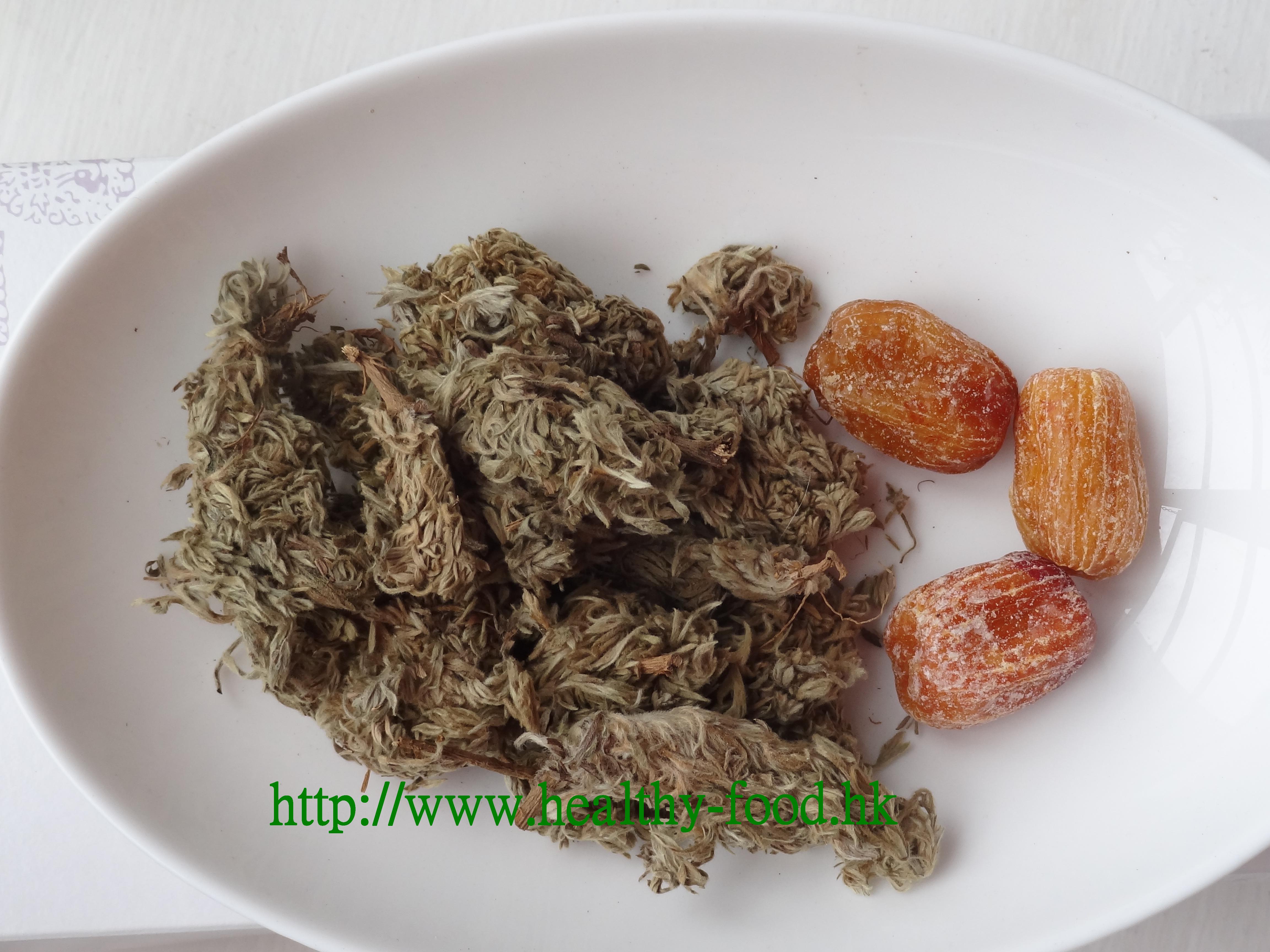 Capillaris Wormwood and Honey Date Tea (Mian Yin Chen Mi Zao Cha)