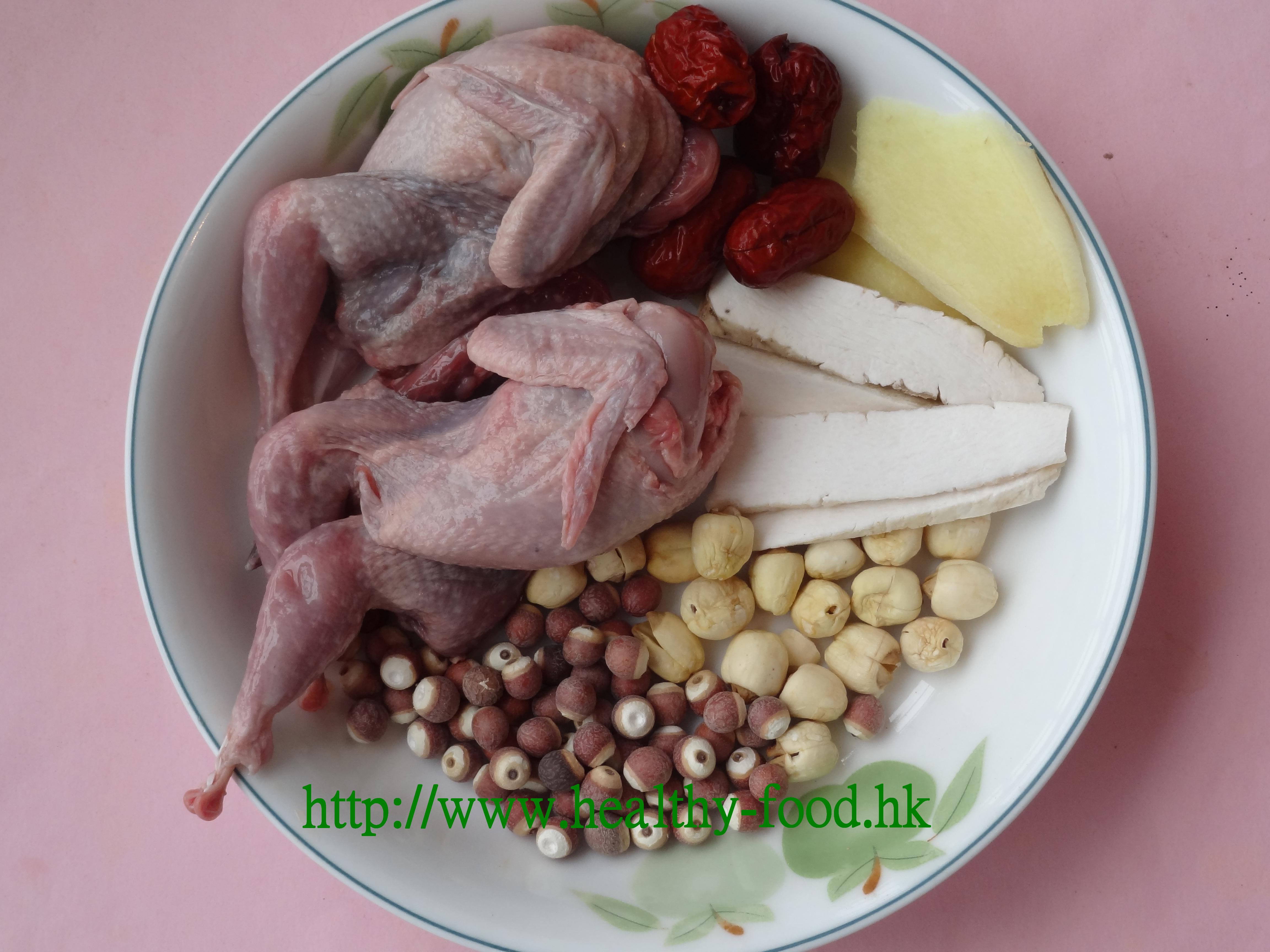 Chinese Yam, Lotus Seed, and Euryale Quail Soup