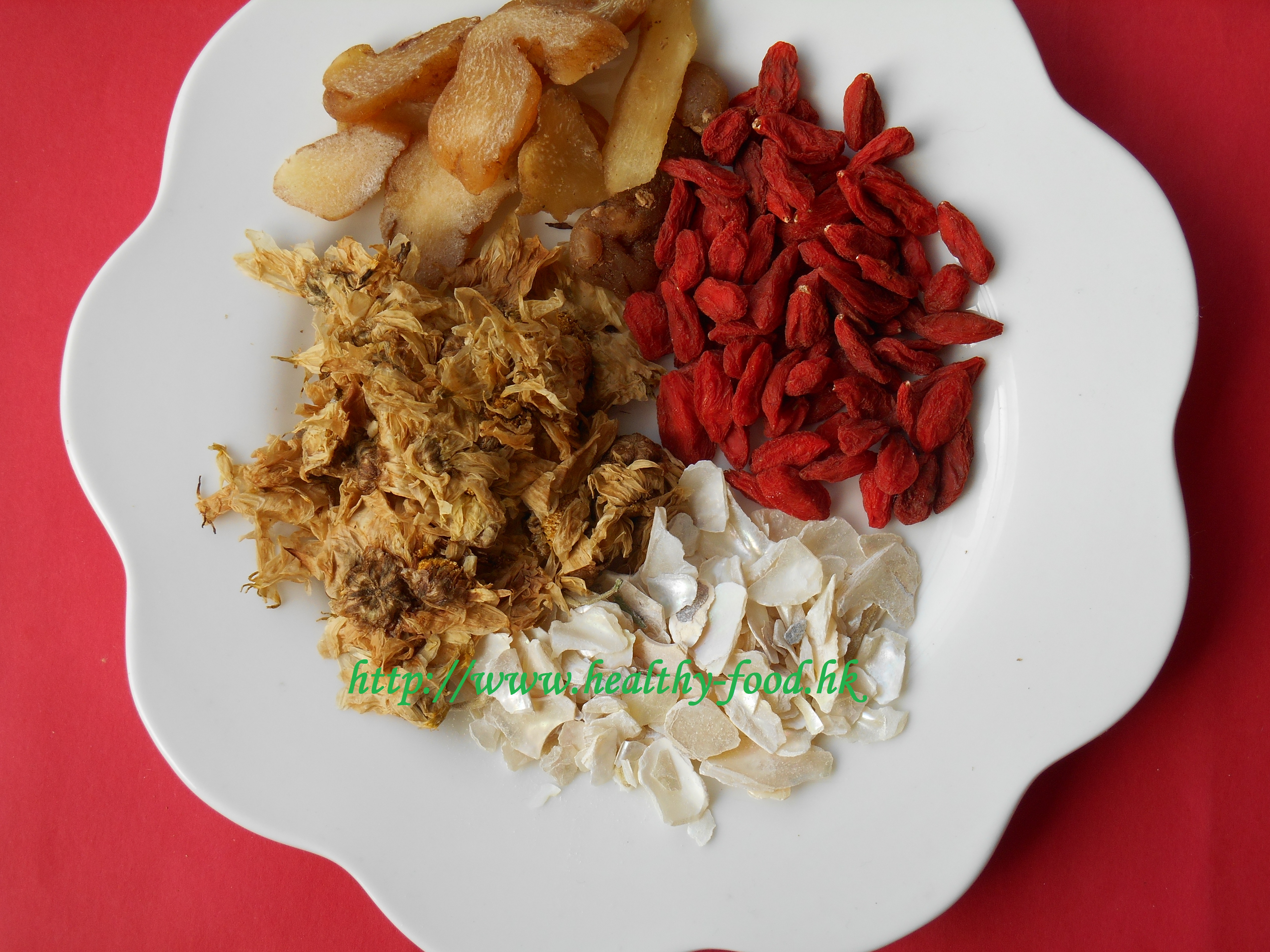 Sea Polygonatum Pearl Oyster Shell Goji Chrysanthemum Tea