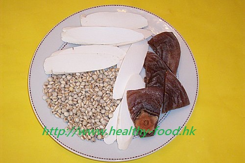Yam, Job's Tears and Persimmon Cake Congee (Huai Shan Yi Mi Shi Bing Zhou)