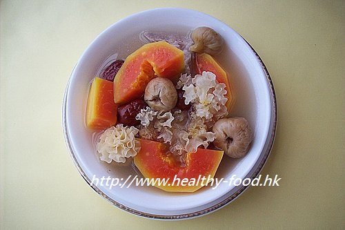 Snow Fungus, Papaya, Fig and Lean Pork Soup