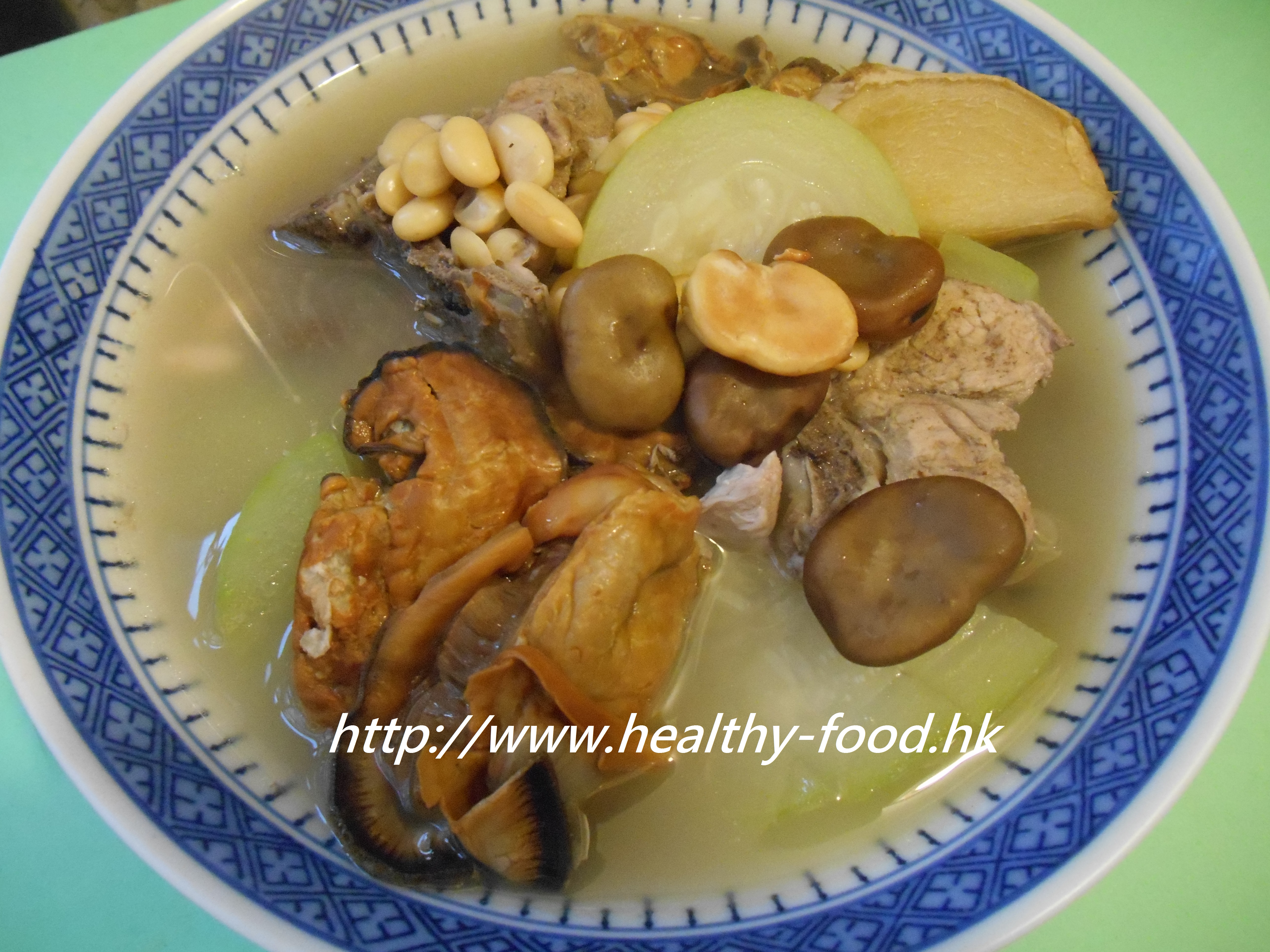 Hairy Gourd, Broad Bean, Soybean and Dried Oyster Pork Rib Soup