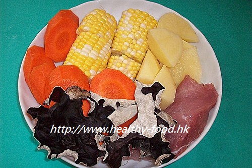 Potato, Corn and Black Wood-Ear Soup