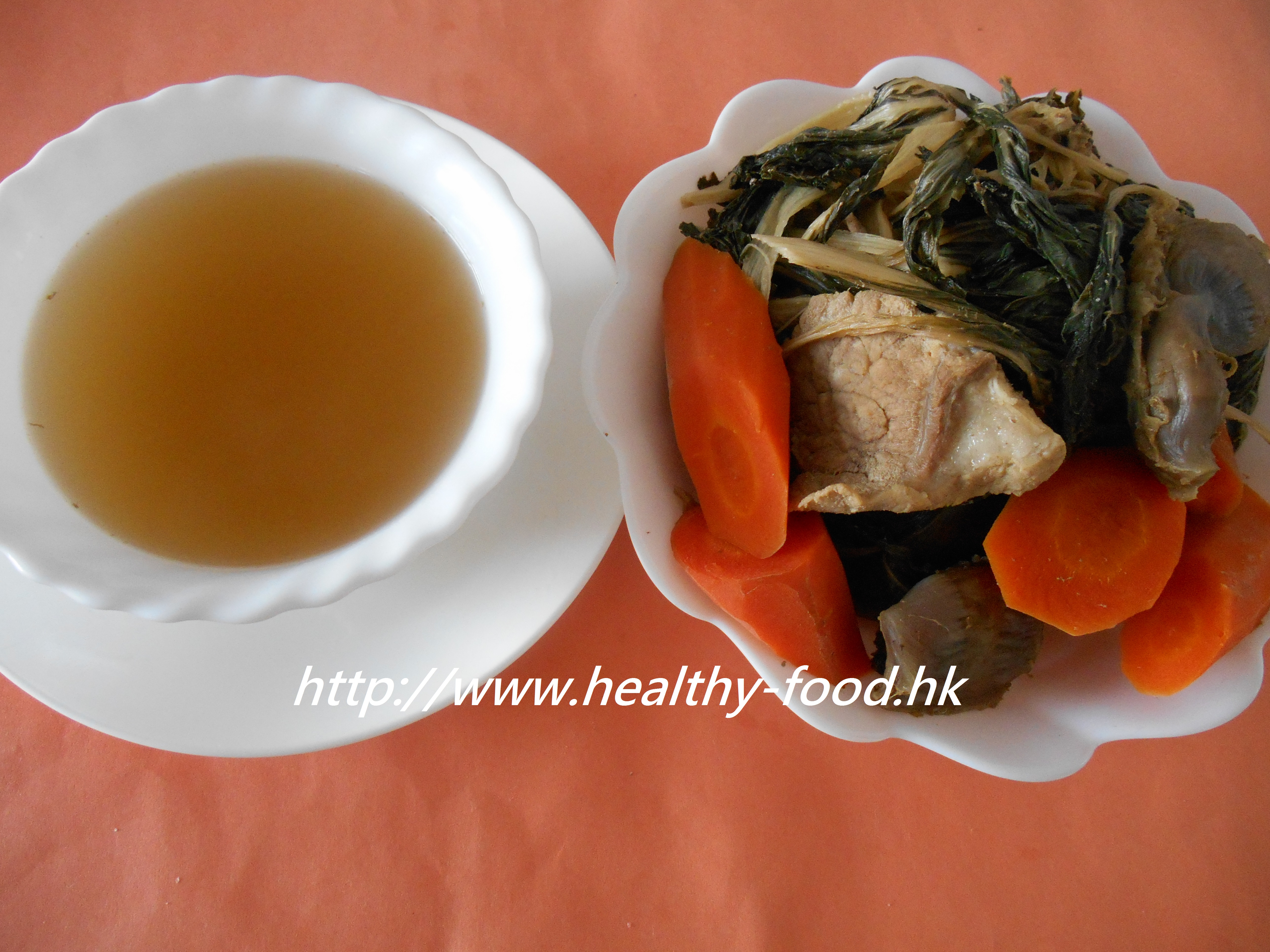 Dried Cabbage, Carrot and Cured Duck Kidney Pork Bone Soup